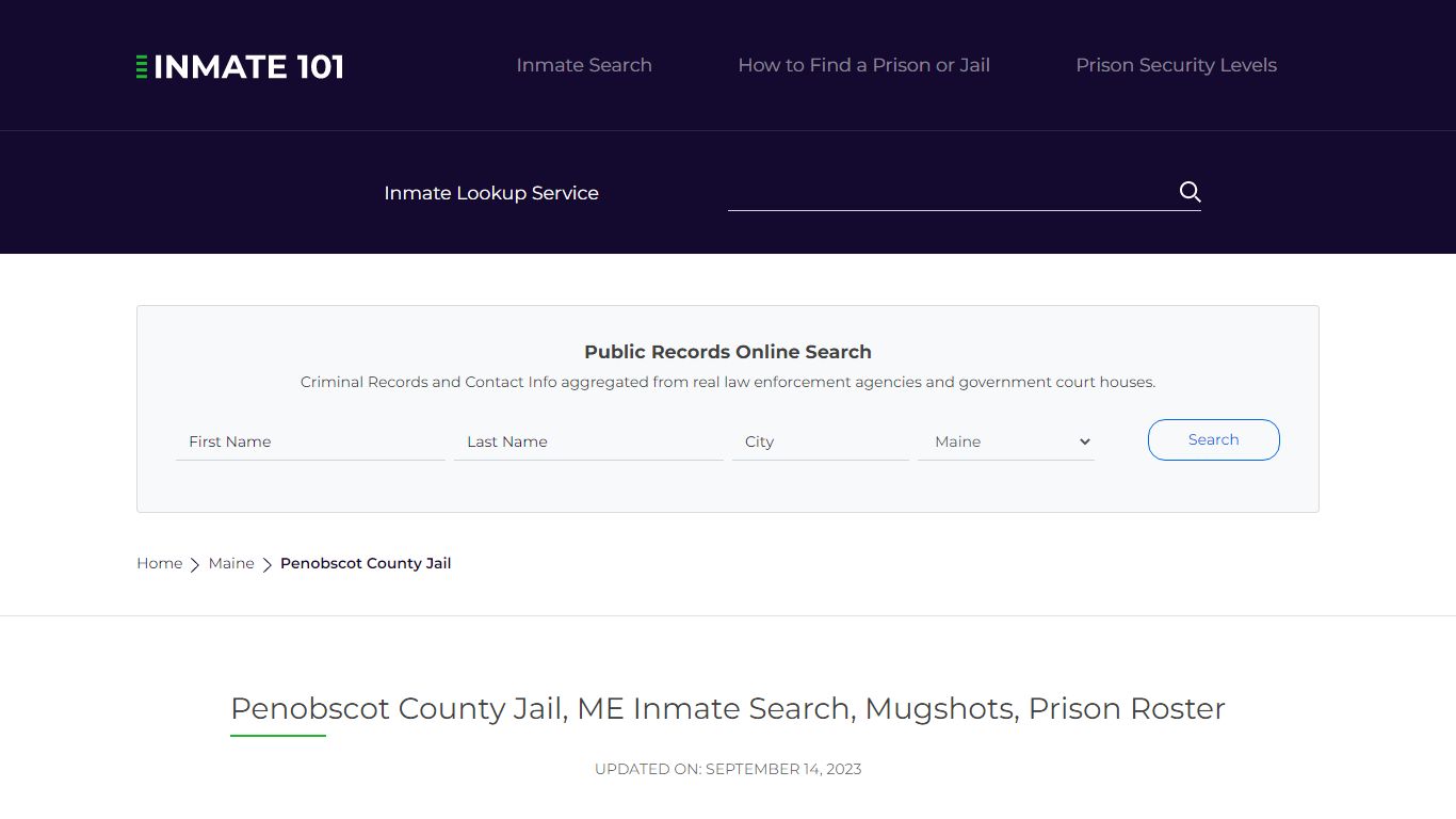 Penobscot County Jail, ME Inmate Search, Mugshots, Prison Roster